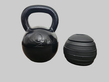 Load image into Gallery viewer, Omnibell Adjustable Steel Hard Style Kettlebell – 12-32kg E-coated in Gloss Black
