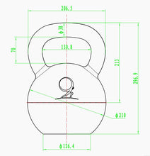 Load image into Gallery viewer, Omnibell Adjustable Steel Hard Style Kettlebell – 12-32kg E-coated in Gloss Black
